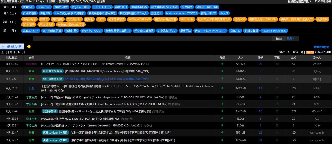 動漫花園 黑蘋果風