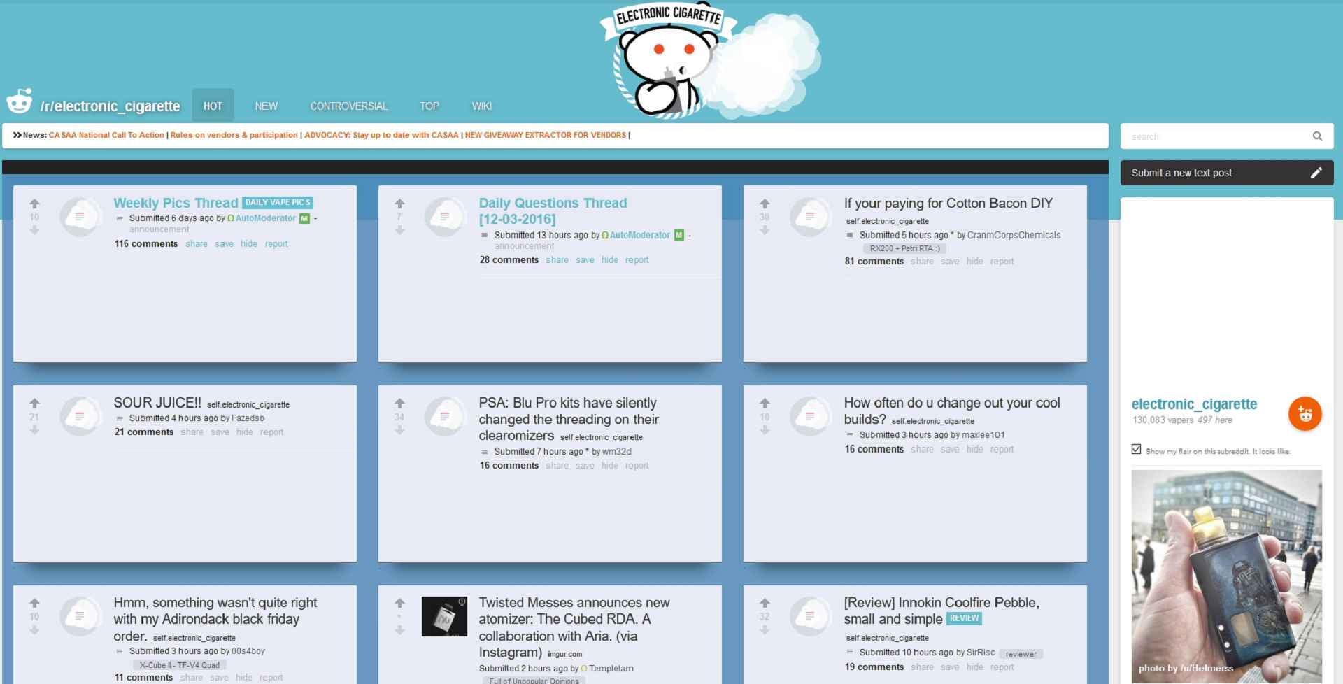 Reddit ECR - Card View