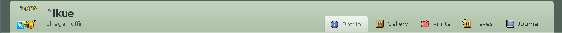 dA new user page tabs right