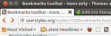 Bookmarks toolbar - icons only