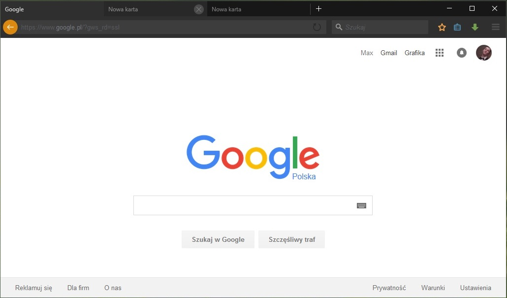 Flat Dark Theme Mozila Firfex