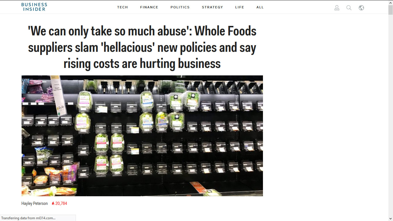 Business Insider - No Ads or Ad-Blocker Message