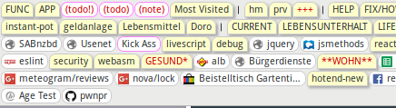 FF Bookmarks Toolbar - colored rounded buttons