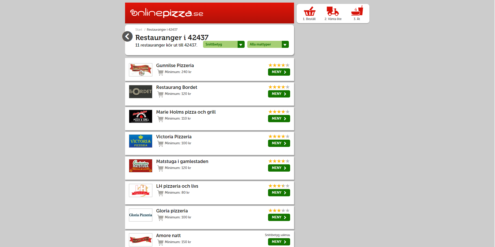Onlinepizza simple