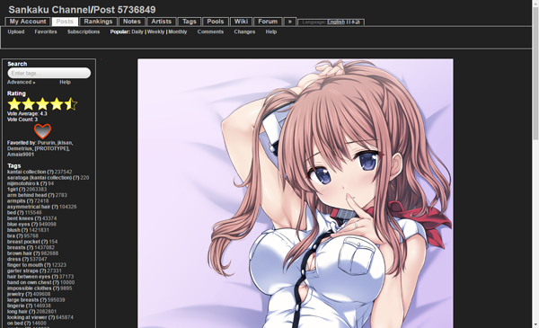 Sankaku Complex Dark Theme + Responsive Images