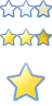 Star Button - Blue Bordered