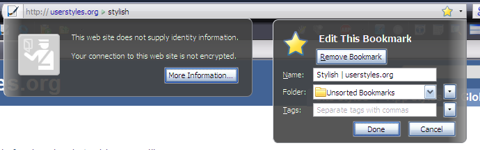 Bookmark & Identity Panels - TransDarkgraphite