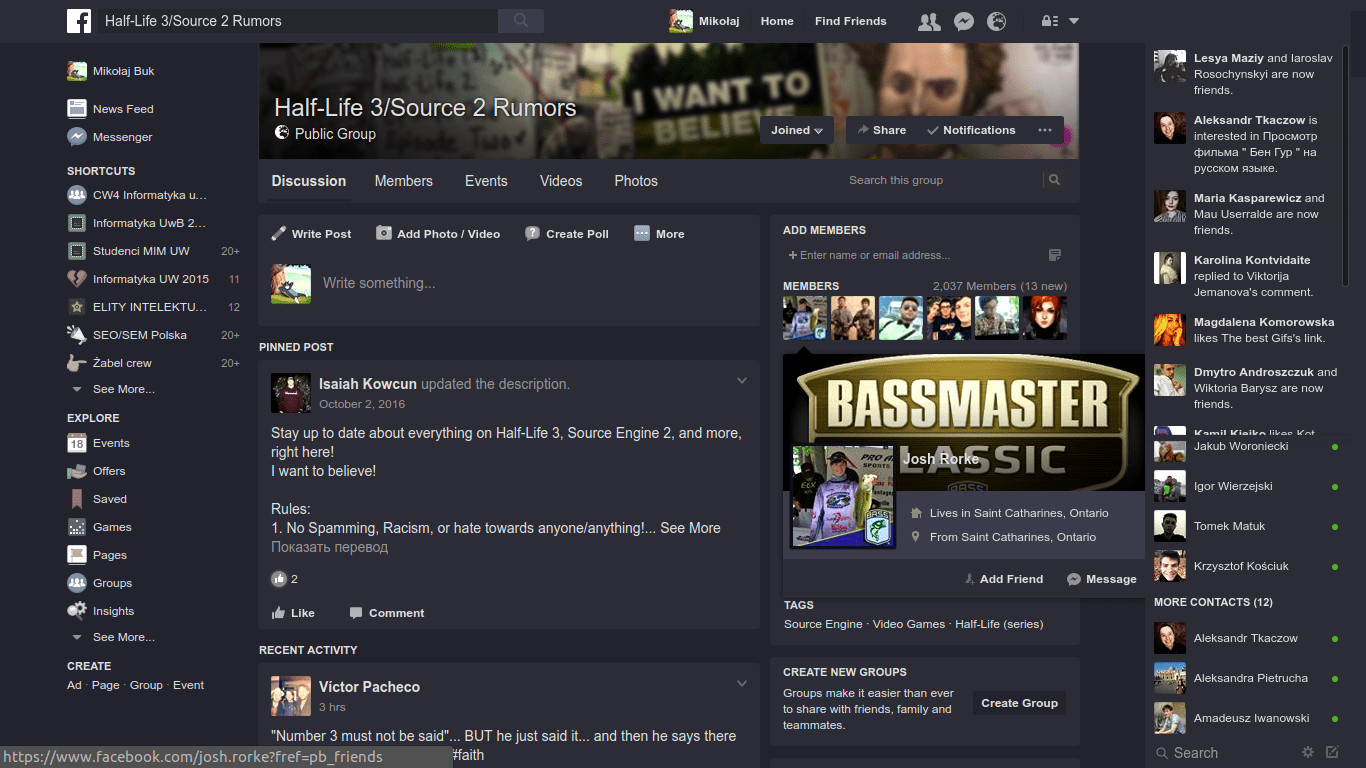 Clear dark facebook by book777