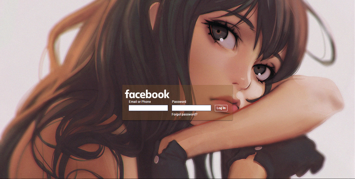 Girl Gloves Artwork Facebook Login v.1