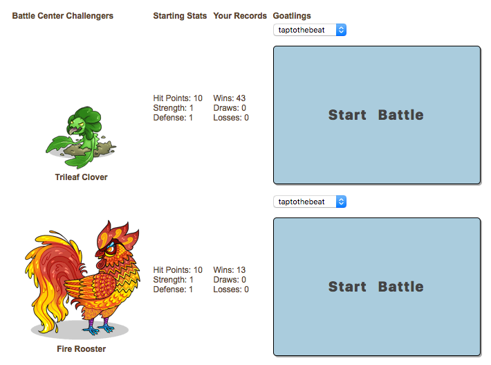 Goatlings Battle (Large Buttons)