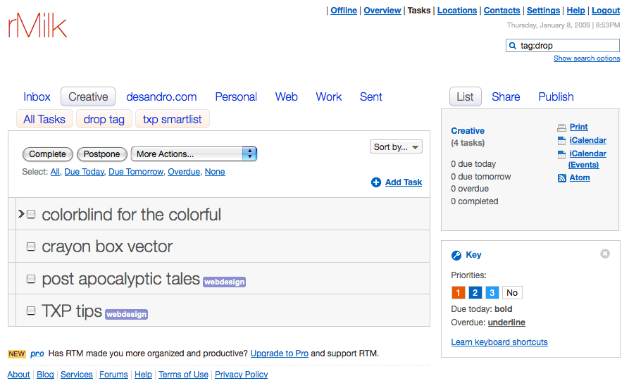 Remember the Milk - Big Helvetica