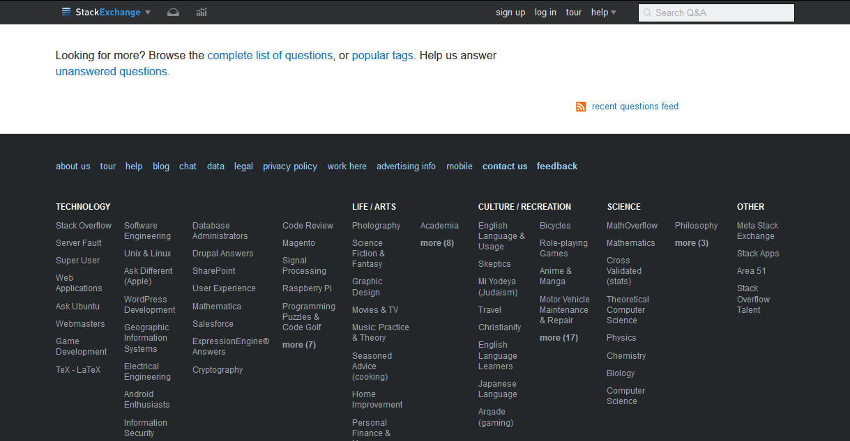 StackExchange Sticky Header