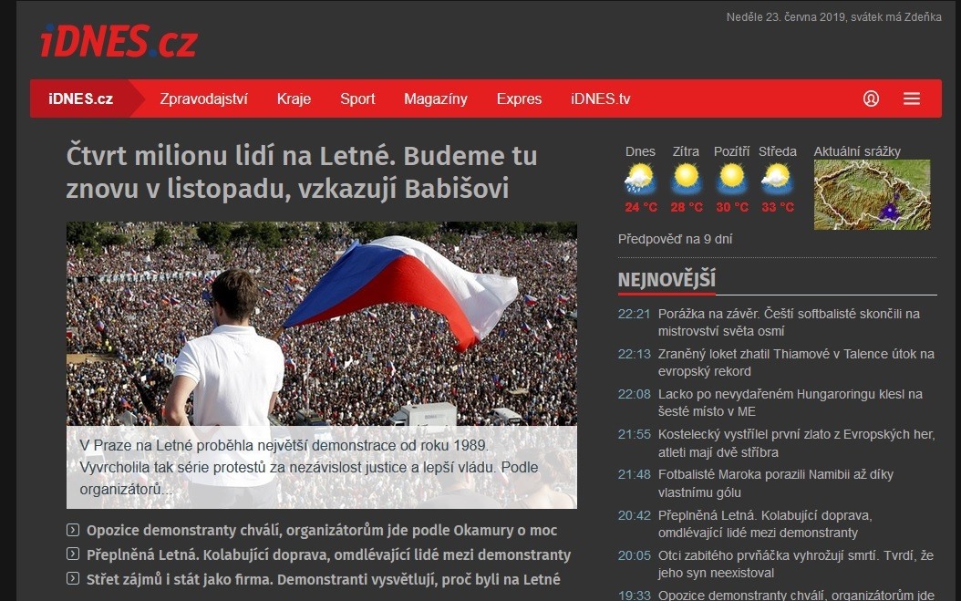 idnes.cz - dark updated