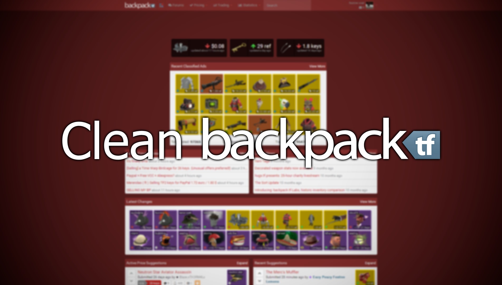 Clean Backpack.tf