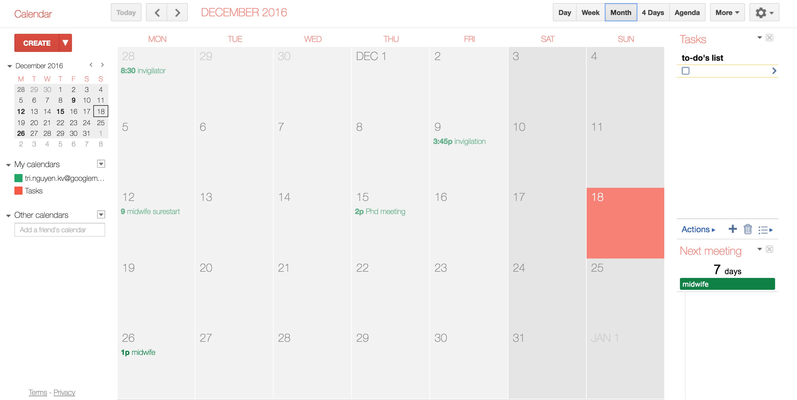 Google Calendar - Salmon Minimalism