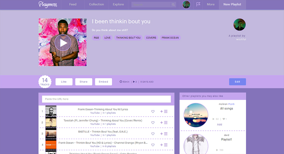 Pretty Purple Playmoss Theme