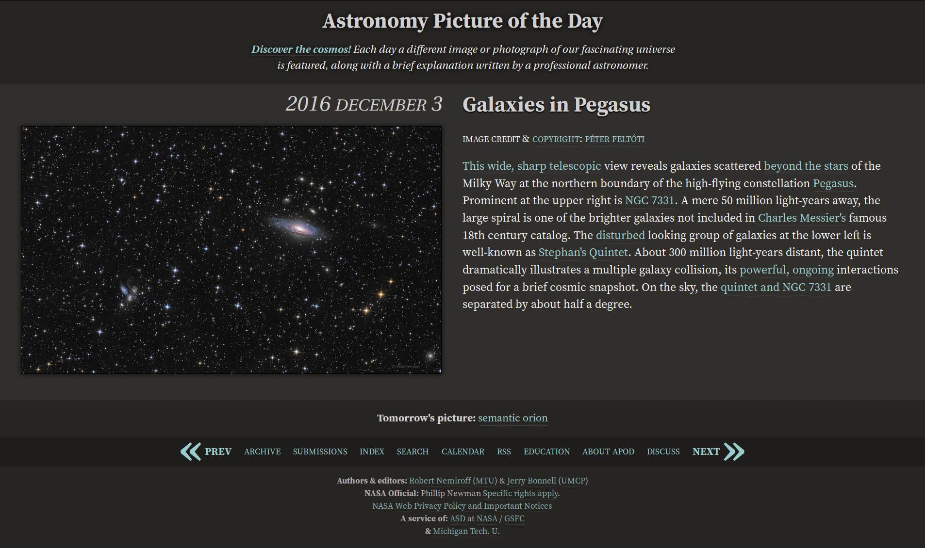 APOD Dark Sepia