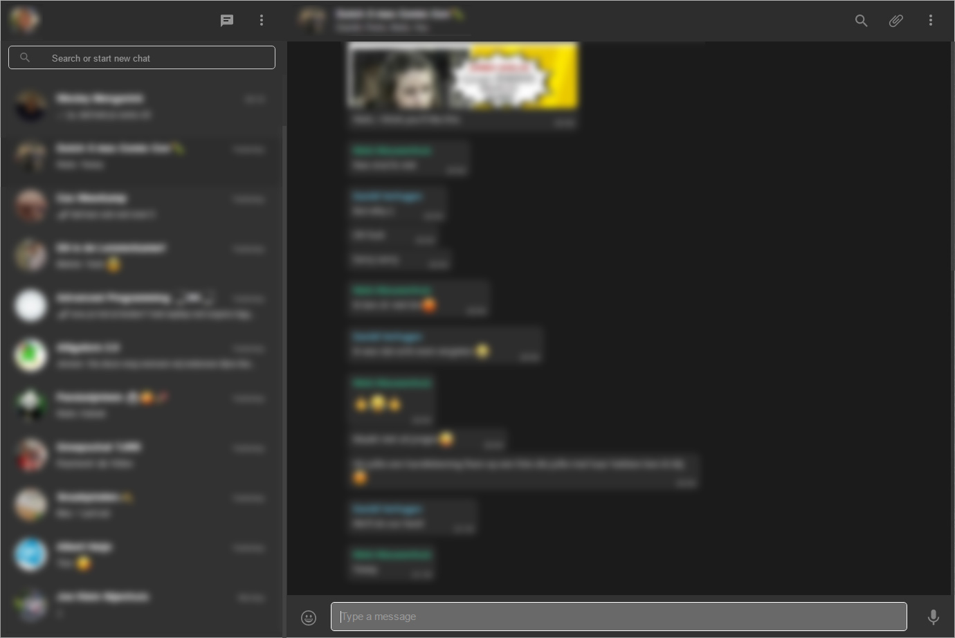 DISCONTINUED WhatsApp-Web - Dark Skin by HetorusNL