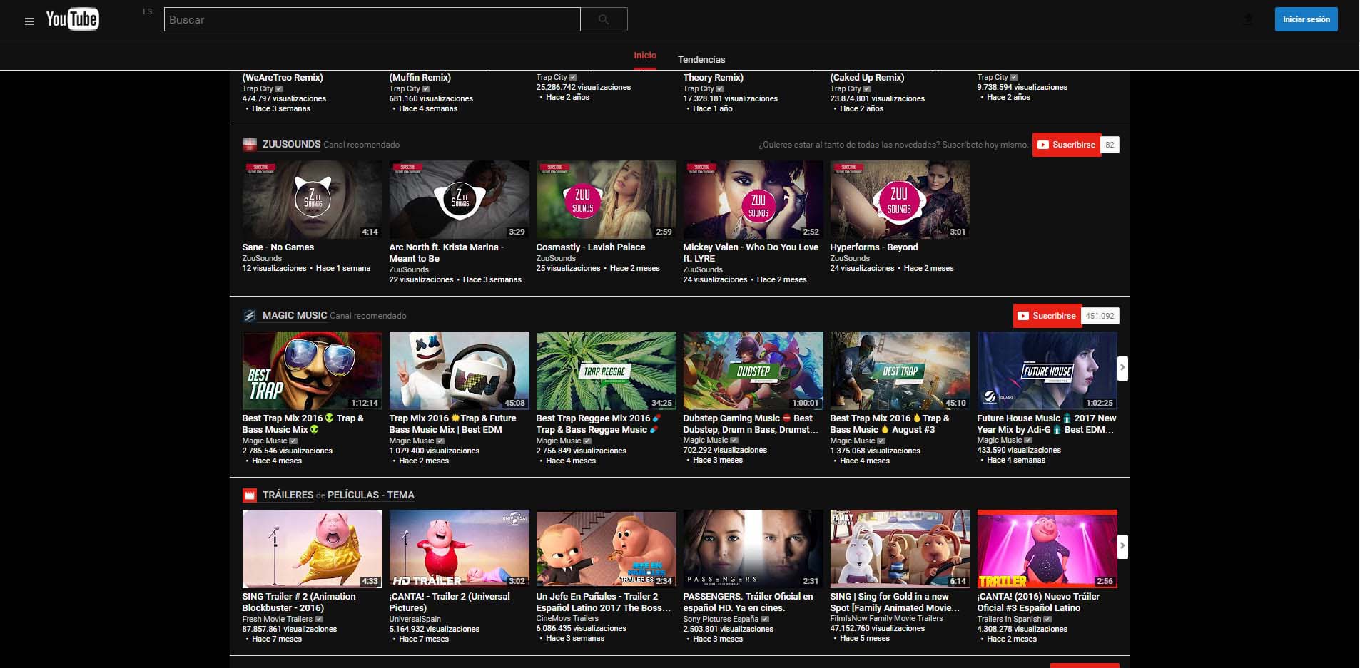 Youtube night Theme (dark)