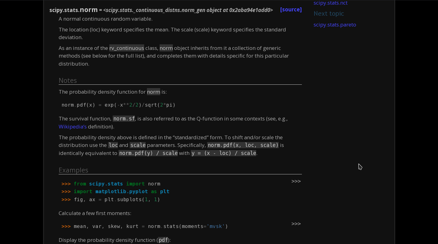 NumPy and SciPy dark