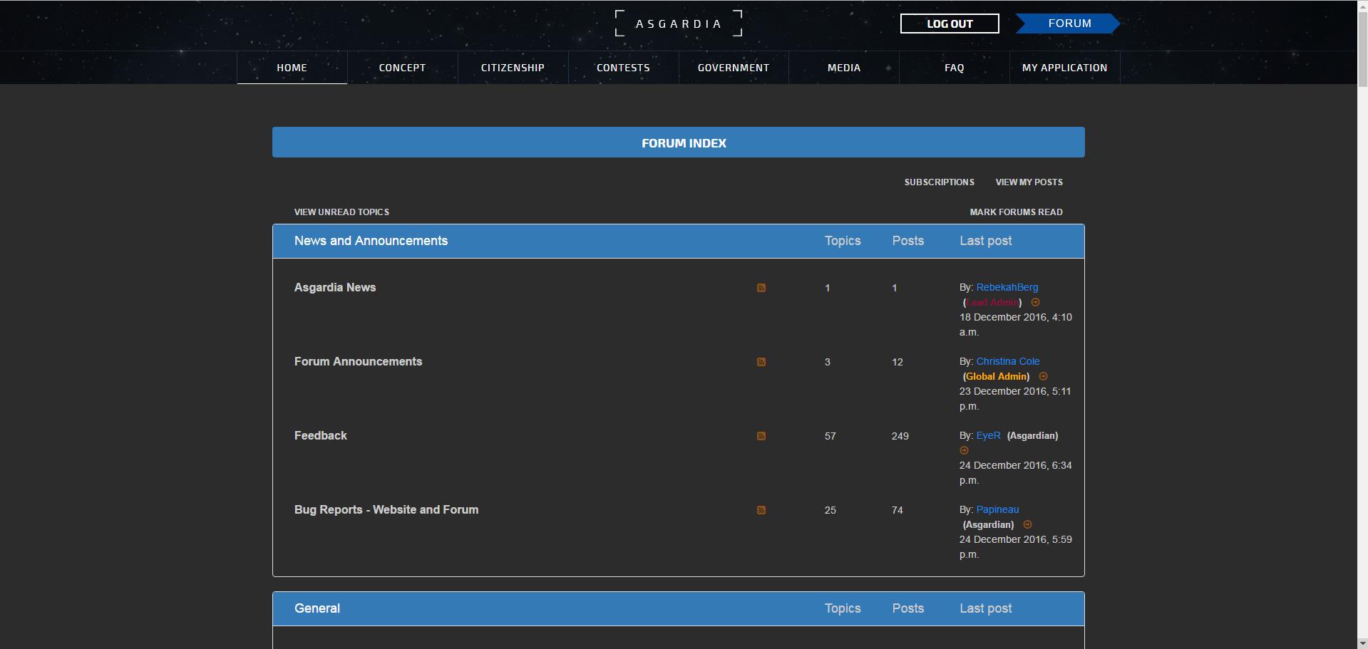 Asgardia Dark Theme