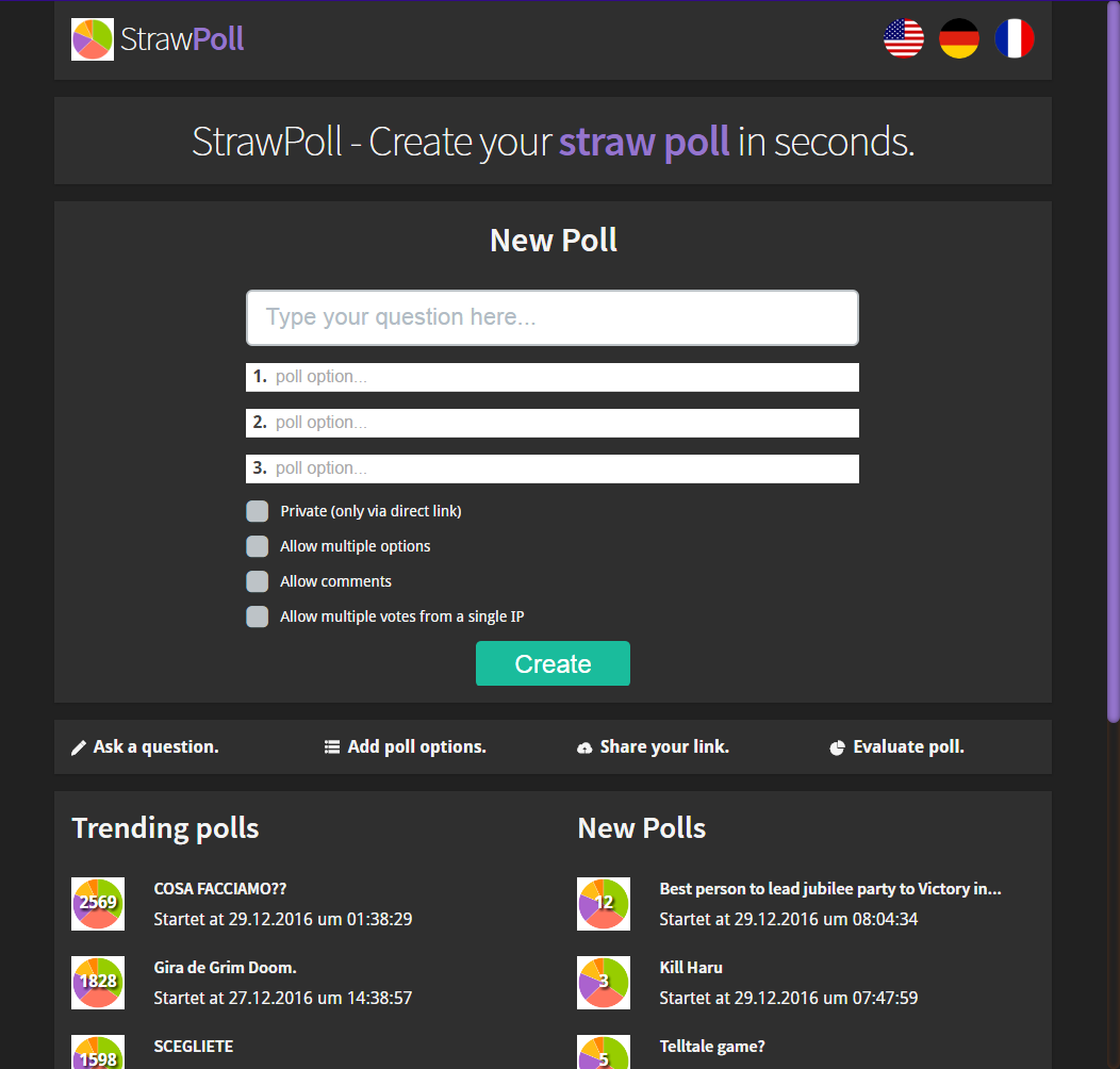 Strawpoll.DE Dark and Purple