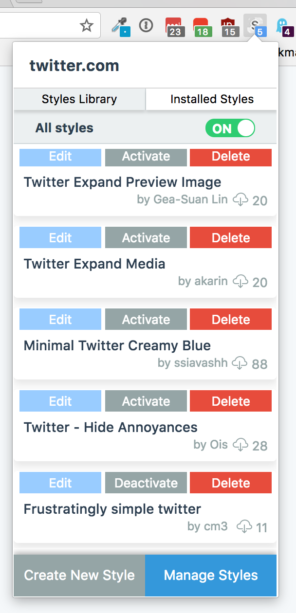 Clean up Stylish popup