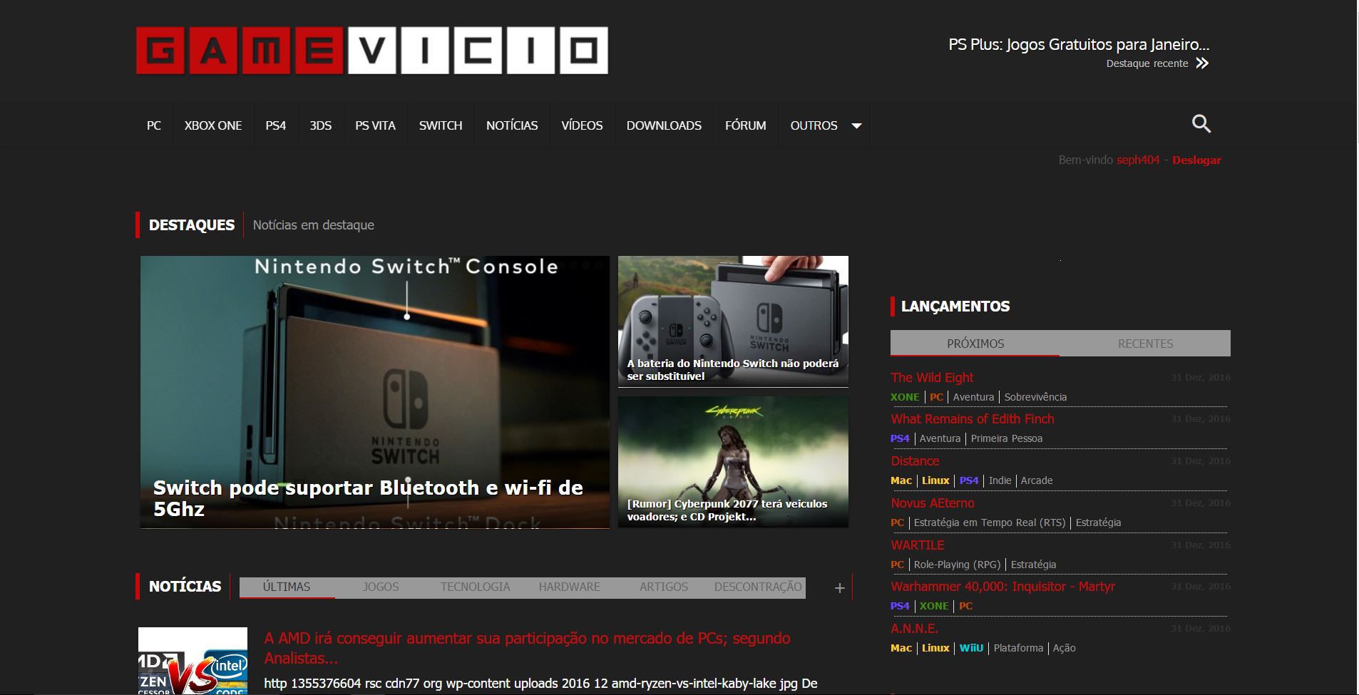 GameVicio - Dark