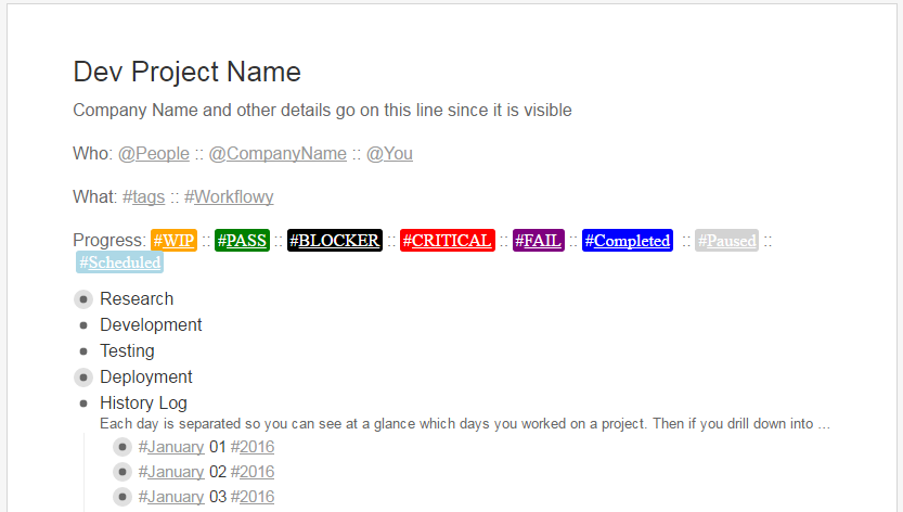 Testing Tags