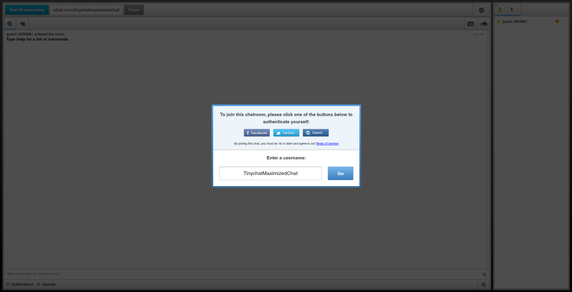 Tinychat Maximized Chat ♥
