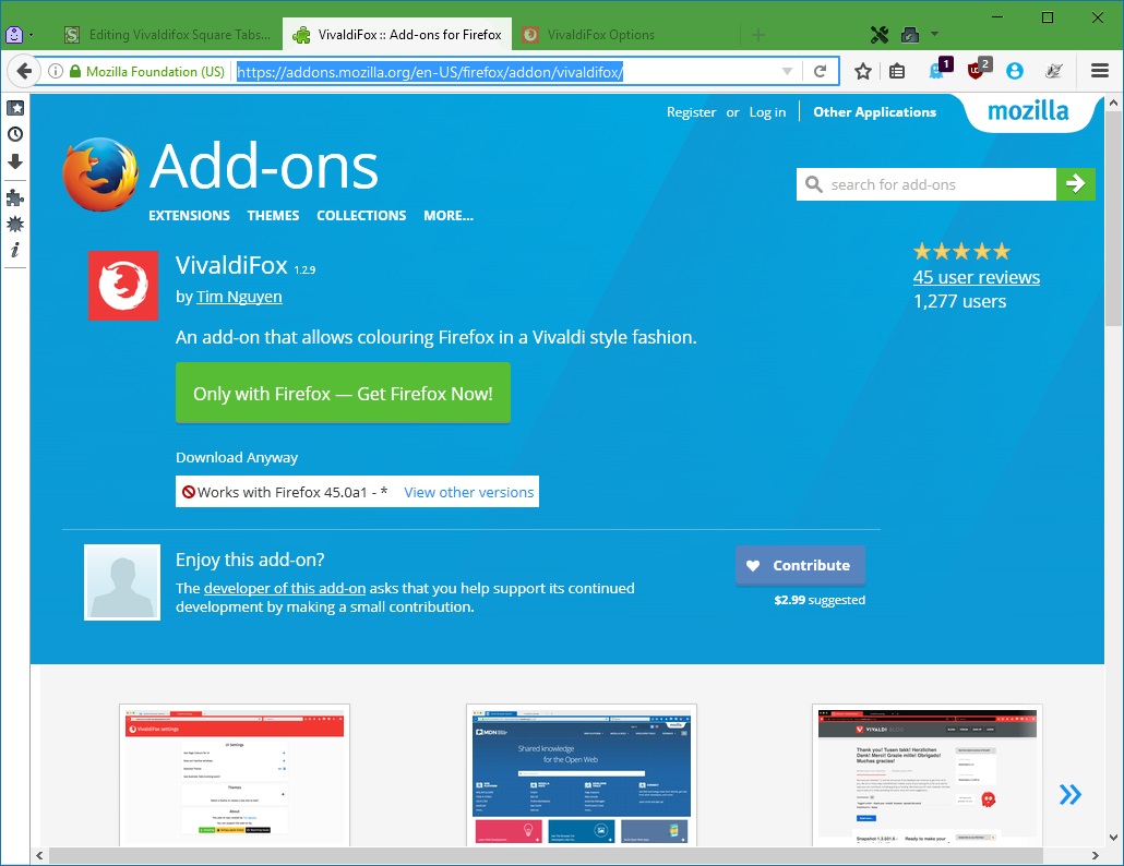 Vivaldifox Square Tabs