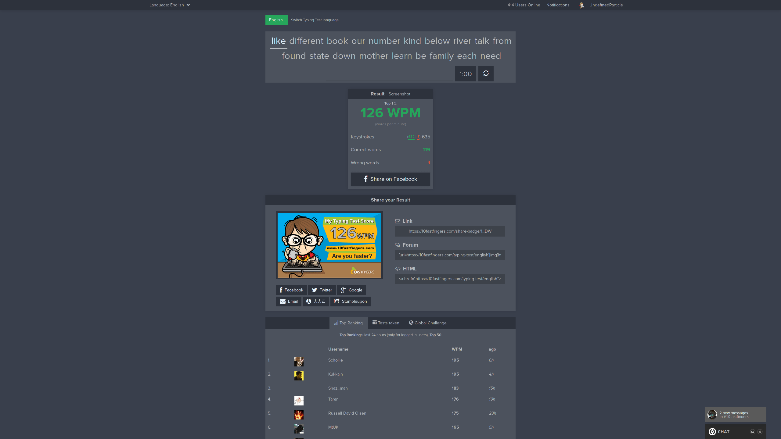 10fastfingers minimalistic dark/light theme