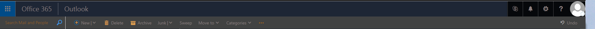 Office 365 Dark Blue Theme