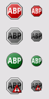 Experimental Adblock Plus icons by Josef Sábl