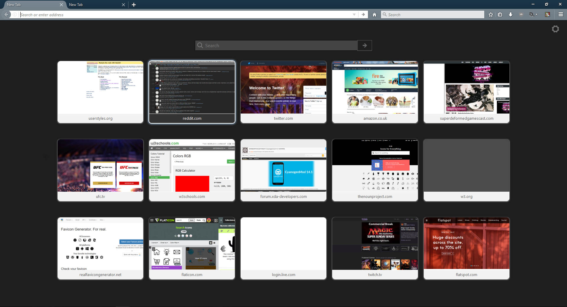 DARK FIREFOX [about:newtab] [about:blank]