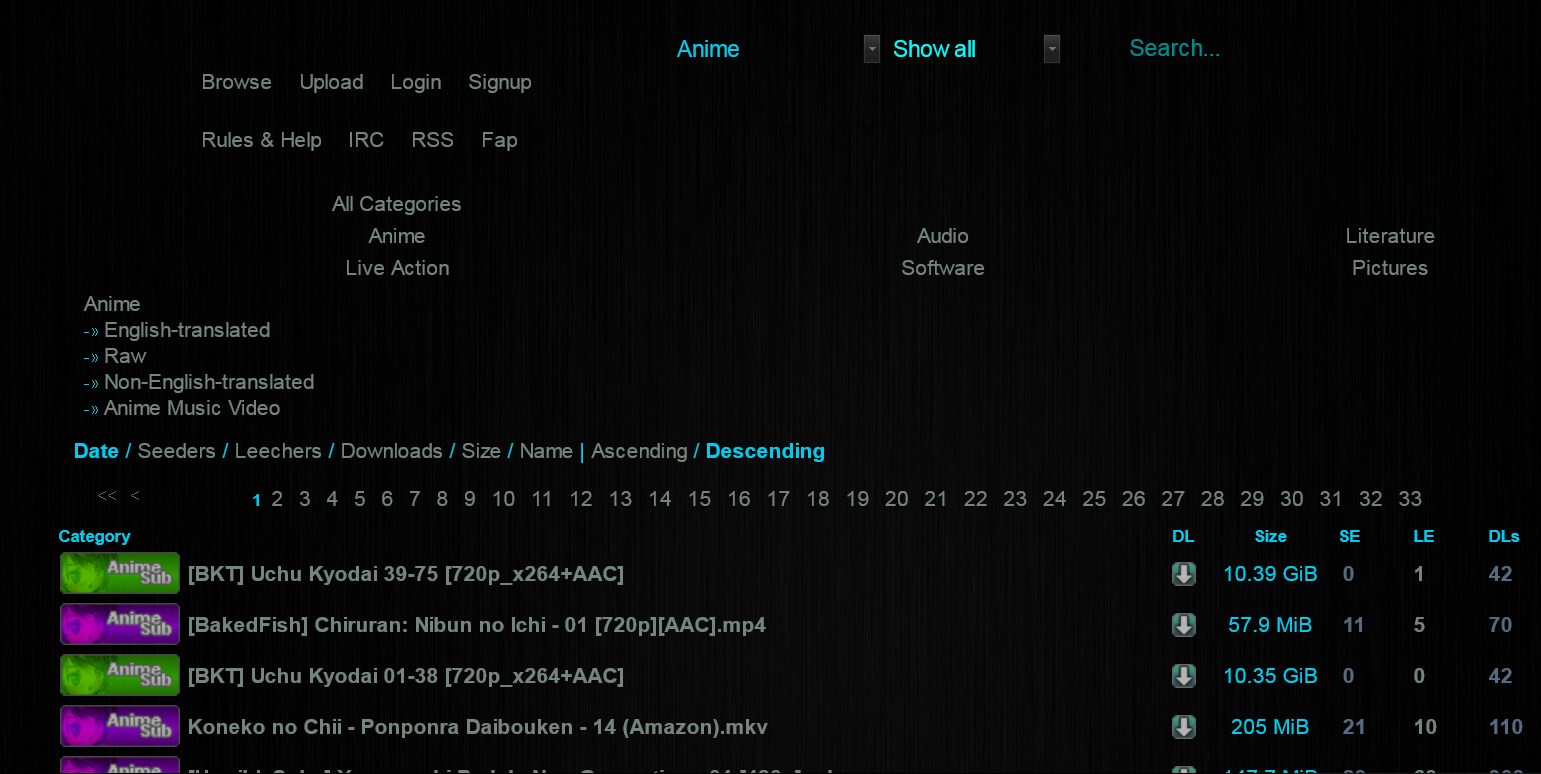 nyaa.se Dark Black Midnight Smacked