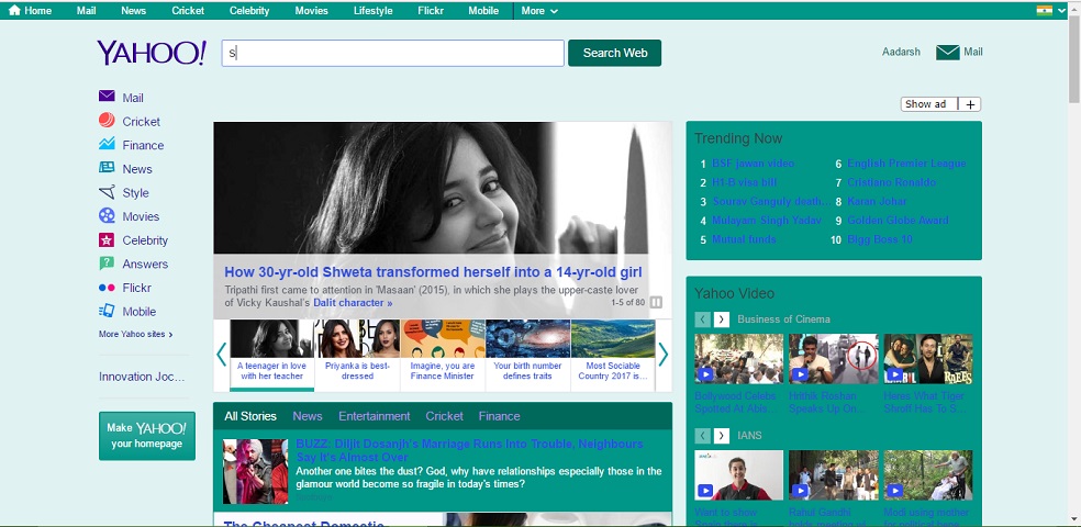 Yahoo  Material UI Green