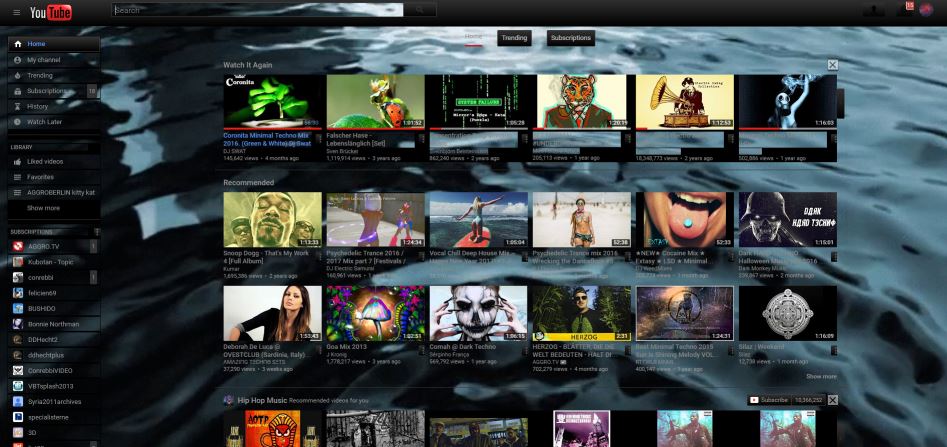 Black Youtube - Animated Water