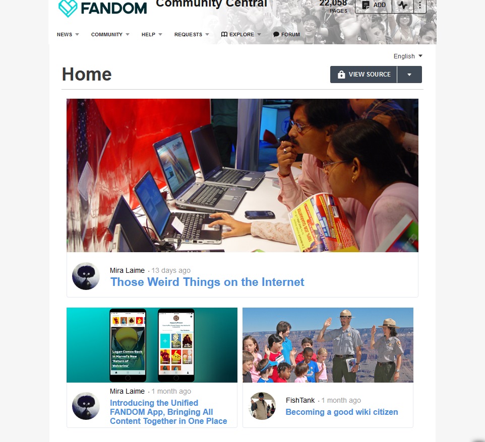 Wikia Full Width No Sidebar