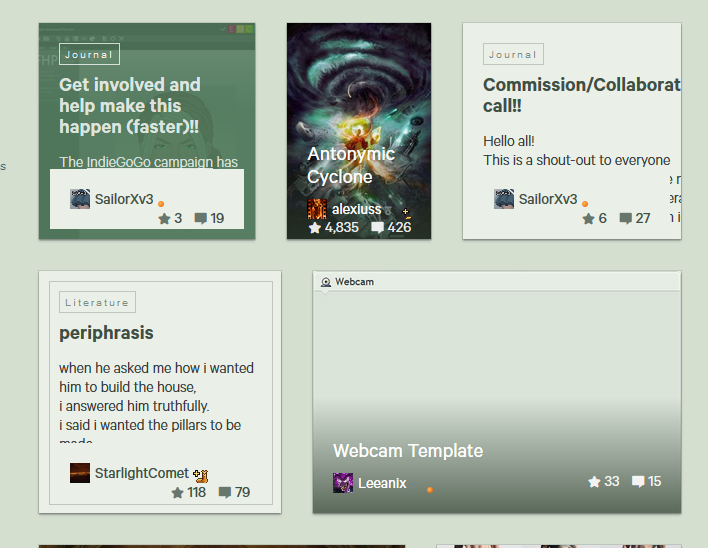 Customize DeviantArt thumbnails