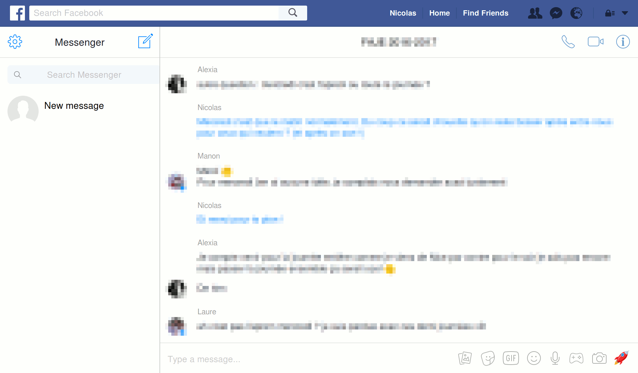 Facebook: legible messenger
