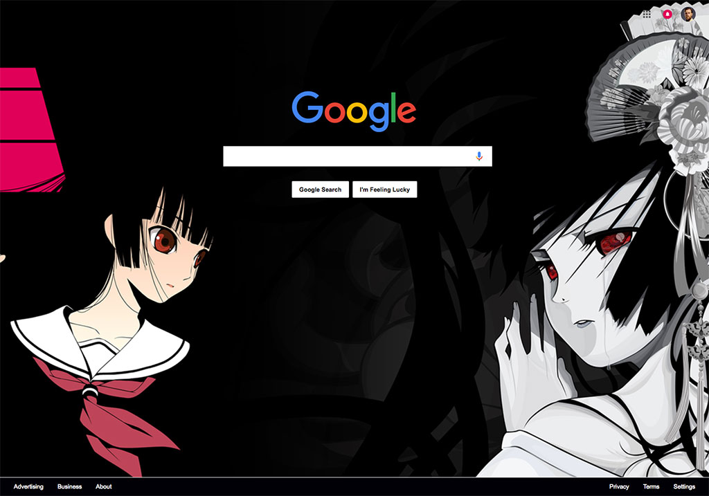 Hell Girl Google Theme