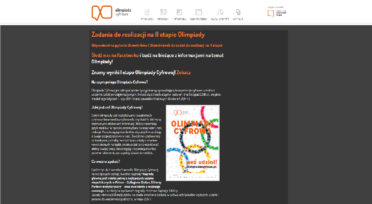 Olimpiada Cyfrowa - ciemny styl