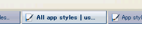 Blue color Customize Tabs