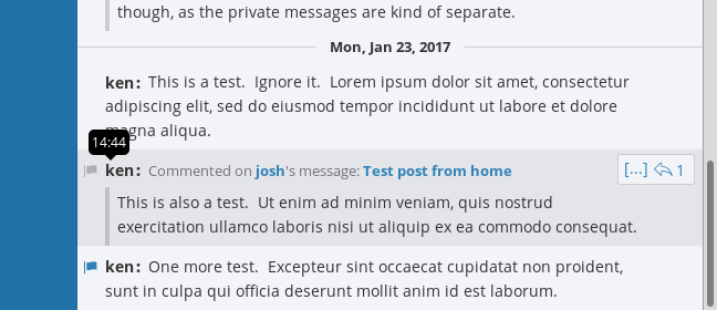 Mattermost hidden time