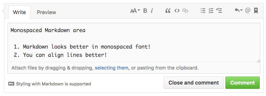 monospaced input