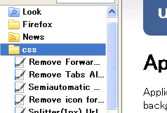 History & Bookmarks Text Bold for Sidebar