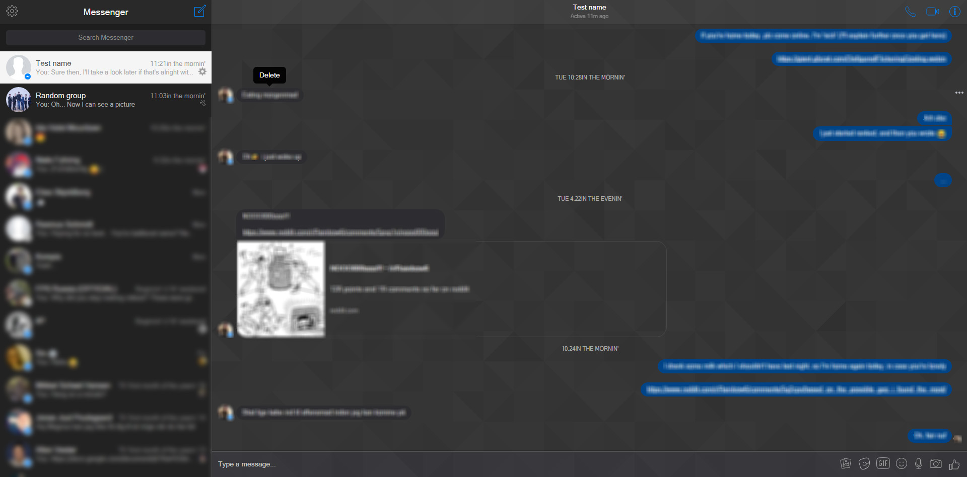 Messenger Modern Dark