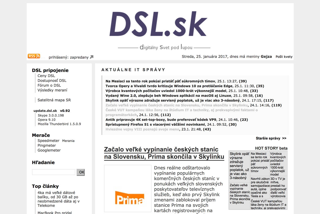 DSL.SK flat theme