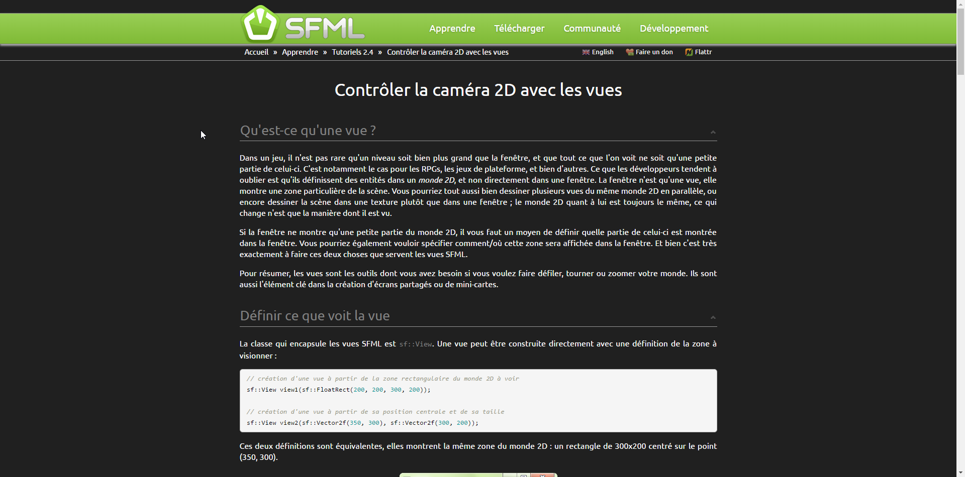 SFML website